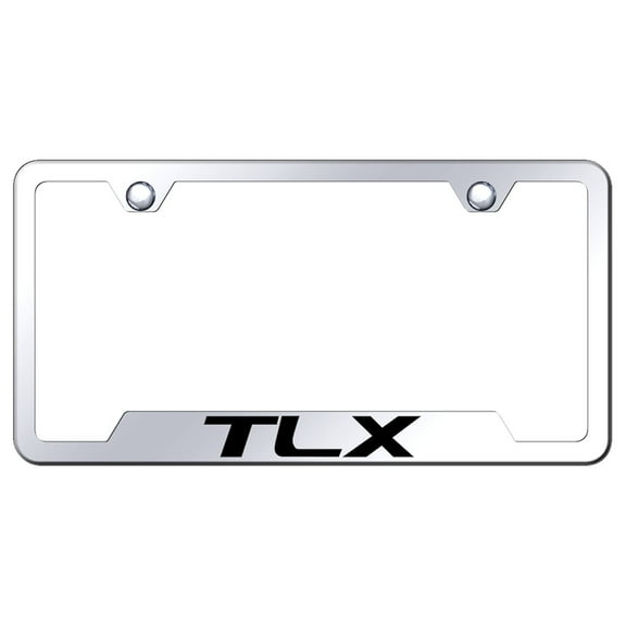 Acura TLX Laser Etched Logo Cut-Out License Plate Frame (Chrome)