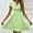 Green, variant on Dolkfu 1/4 Sleeve Summer Fall Dresses For Women V-Neck Black French Style Mini Faux-Wrap Dresses Patchwork Regular Flowy Striped Dresses Black,L