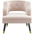 thumbnail image 4 of Modway Traipse Button Tufted Open Back Performance Velvet Armchair in Pink, 4 of 7