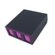 thumbnail image 2 of Caja de baraja de cartas comerciales, estuche para tarjetas deportivas, diseño de ventana transparente, juguete de recolección, contenedor estándar, Negro Púrpura, 2 of 8