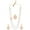 Pink, variant on Faux Pearl Beaded Multi Layered Long Bridal Maroon Necklace with Earrings and Finger Ring Wedding Bollywood Indian Jewelry Set for Women