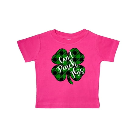 

Inktastic St. Patrick s Day Can t Pinch This Plaid Clover Gift Baby Boy or Baby Girl T-Shirt