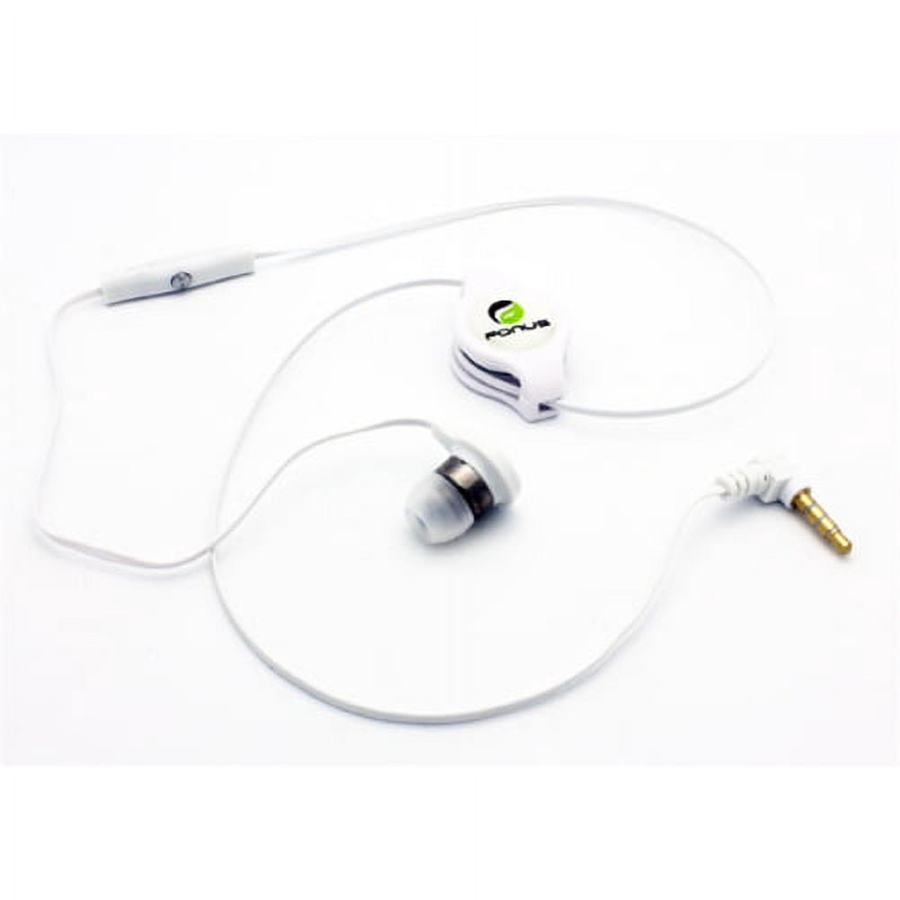 Headphone Retractable Mono Earphone for Motorola Moto G Power 5G (2025) - 3.5mm w Mic Headset Handsfree Earbud Earpiece