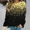 thumbnail image 2 of Bowake Sweat à Manches Longues à Sequins pour Femmes Col Rond Décontracté Hauts Pailletés pour Sortir Blouses de Fête, 2 of 4