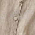 thumbnail image 5 of Womens Cotton Linen Waistcoat Button Down Sleeveless Lightweight Vests Casual Solid Color Fashion Ruffled Jackets, 5 of 6