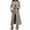 Grey, variant on Women Long Wool Blend Overcoat Insulated Winter Trench Coat with Thick Warm Design for Cold Weather Fashion Plus Size Wear Green S