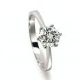 thumbnail image 3 of Uloveido Classic Solitaire Wedding Ring Rhodium Plated Cubic Zirconia Engagement Rings for Women (Size 5) J002-FEMALE, 3 of 6