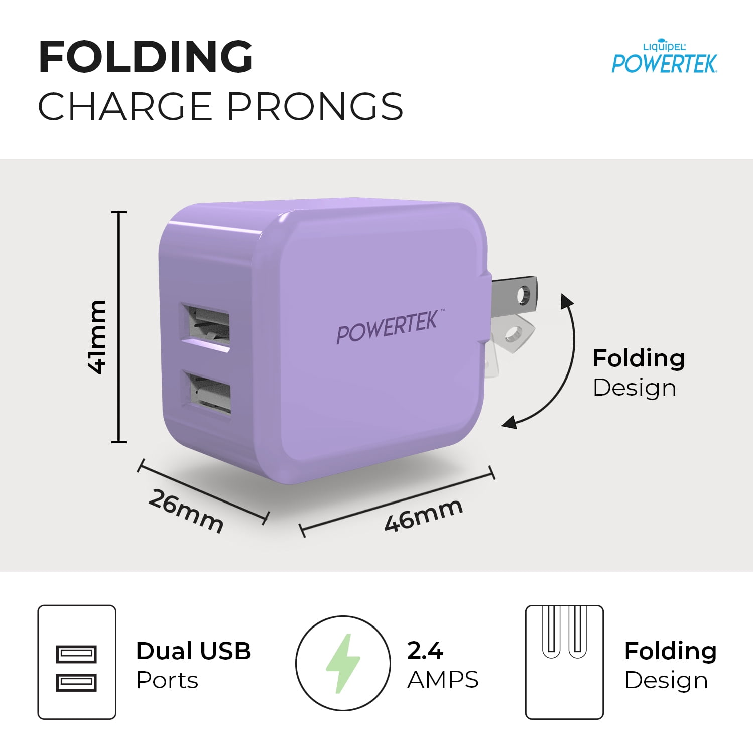 Liquipel Powertek Dual USB Wall Charger