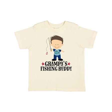 

Inktastic Grampa Fishing Buddy Boys Gift Toddler Boy Girl T-Shirt