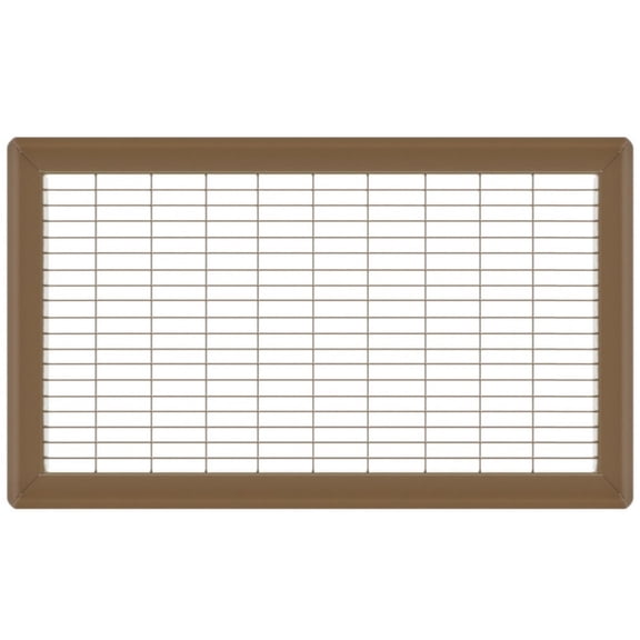 10in x 20in Imperial Brown Heavy Gauge Steel Floor Grille - Heating and Cooling Air Vent