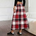 thumbnail image 7 of Roncen Women's Plaid Skirt High Waisted Bodycon Pencil Mini Midi Skirts 2026 Spring Winter A Line Wool Skirt, 7 of 7