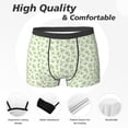 thumbnail image 2 of Men's Boxer Briefs, Green green plants Soft Comfy Mens Underwear Boxer Briefs Breathable With Widen Waist, 2 of 7