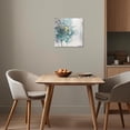 thumbnail image 5 of ZHONGYUTONG Teal Dandelion Canvas Wall Art Grey White Flower Pictures Print Rustic Neutral Floral Painting for Bathroom Decor Framed (12.00" x 12.00"), 5 of 5