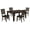 Cappuccino/Black - 5-Piece, variant on Coaster Dalila 5-Piece Rectangular Dining Table Set, Cappuccino