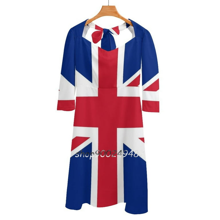 green emerald velvet dress Plus Size Union Jack Dress with Pockets (2XS6X)  YVDdesign