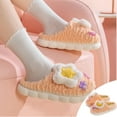 thumbnail image 2 of Fesfesfes Womens Shoes Wide Width Women's Cotton Slippers Cute Star Cartoons Thickened Plus Velvet Home Warm Plush Slippers 6.5-7(38-39), 2 of 7