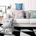 thumbnail image 4 of Decorative Throw Pillow Covers Set of 4 Blue Throw Pillow Covers 18x18 Inch Linen Square Throw Pillow Covers Modern Throw Pillow Covers for Sofa Living Room, 4 of 8