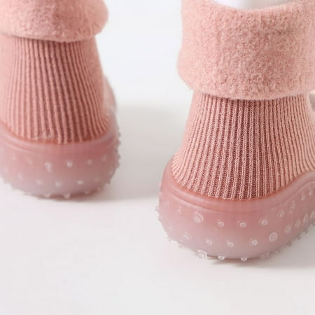 

Cathalem Bunny Slippers Baby Socks Shoes Soft Soles Spring And Winter Walking Early Education Baby Snow Shoes Shoes Kids Boys Hot Pink 12 Months