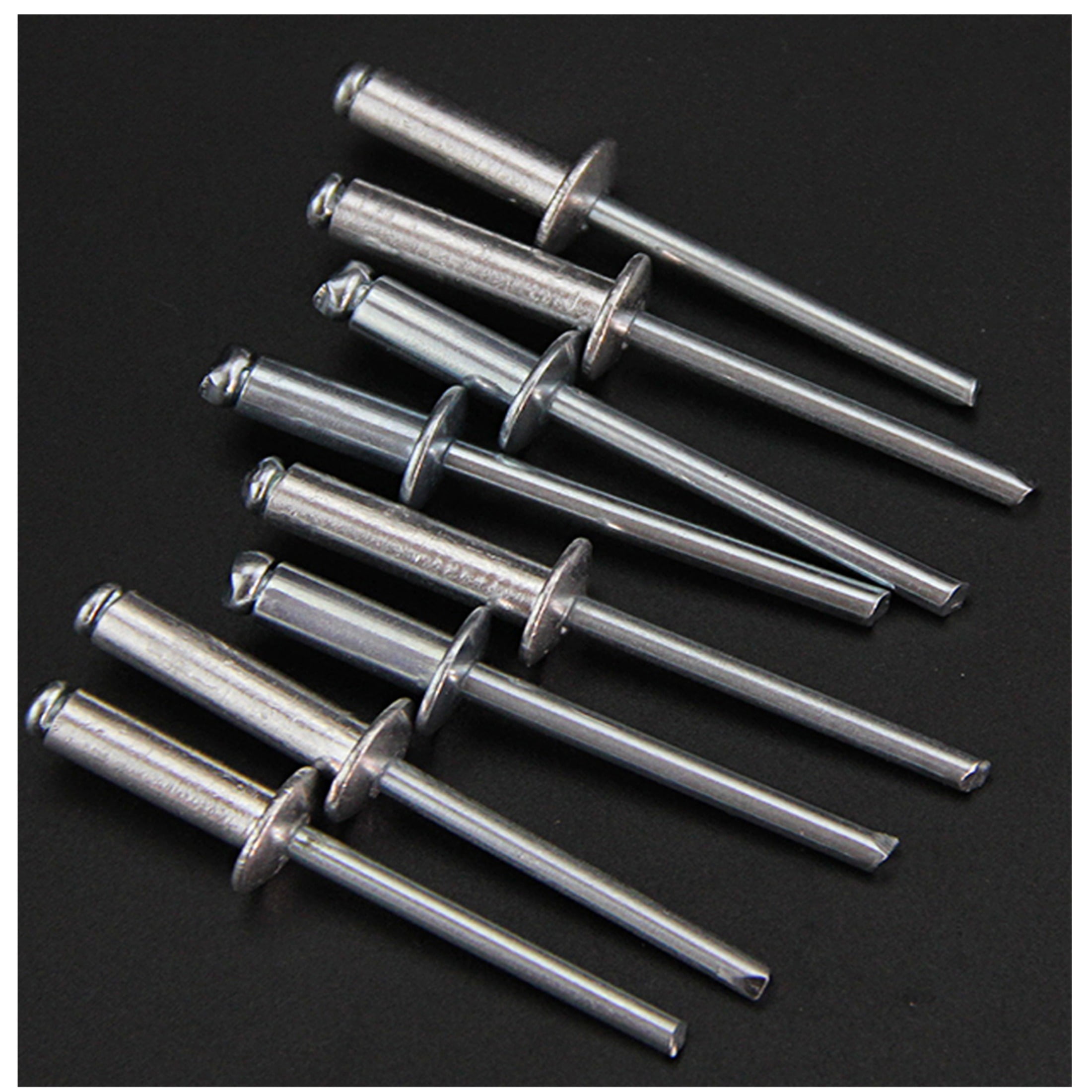 200 Pcs Aluminum Core Blind Rivet Semi-Round Head Screw Kit M3.2X11mm.