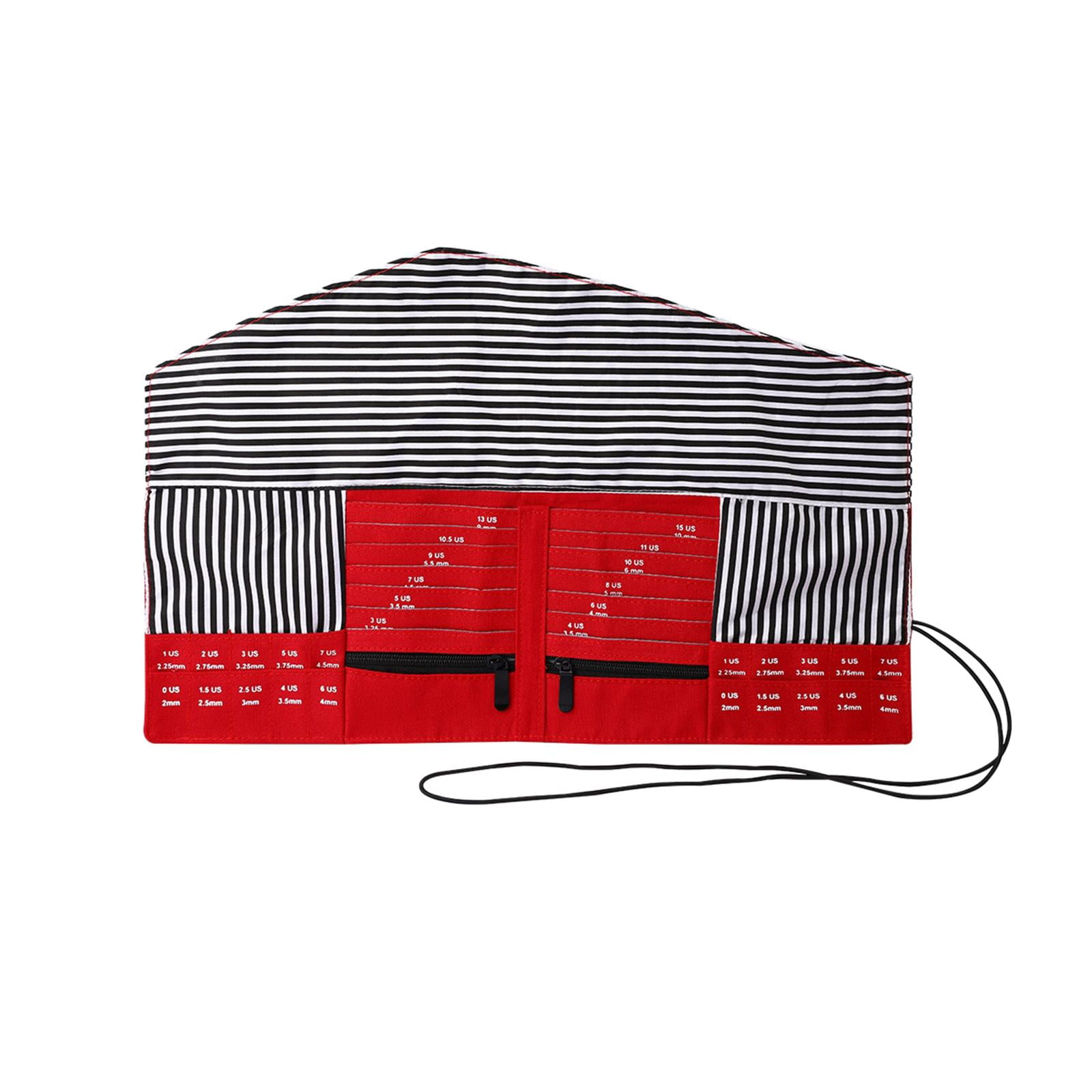 Knitting Holder Case Durable Portable Crafts Organizer Multifunction Practical Yarn Bag for Crochet Sewing Knitting Red