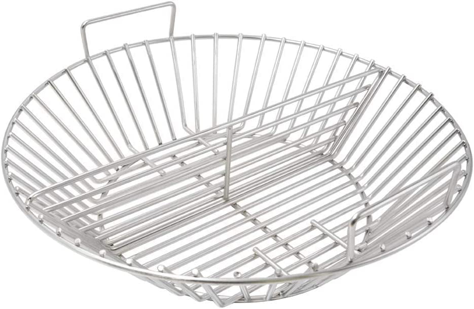 only fire #8568 Stainless Steel Charcoal Ash Basket with Handles for Kamado Joe-Joe Junior Ceramic Grill 