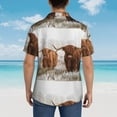 thumbnail image 6 of Xecao Yak print Hawaiian shirt - a stylish short-sleeve button-down for men, perfect for casual beach and tropical outings., 6 of 9