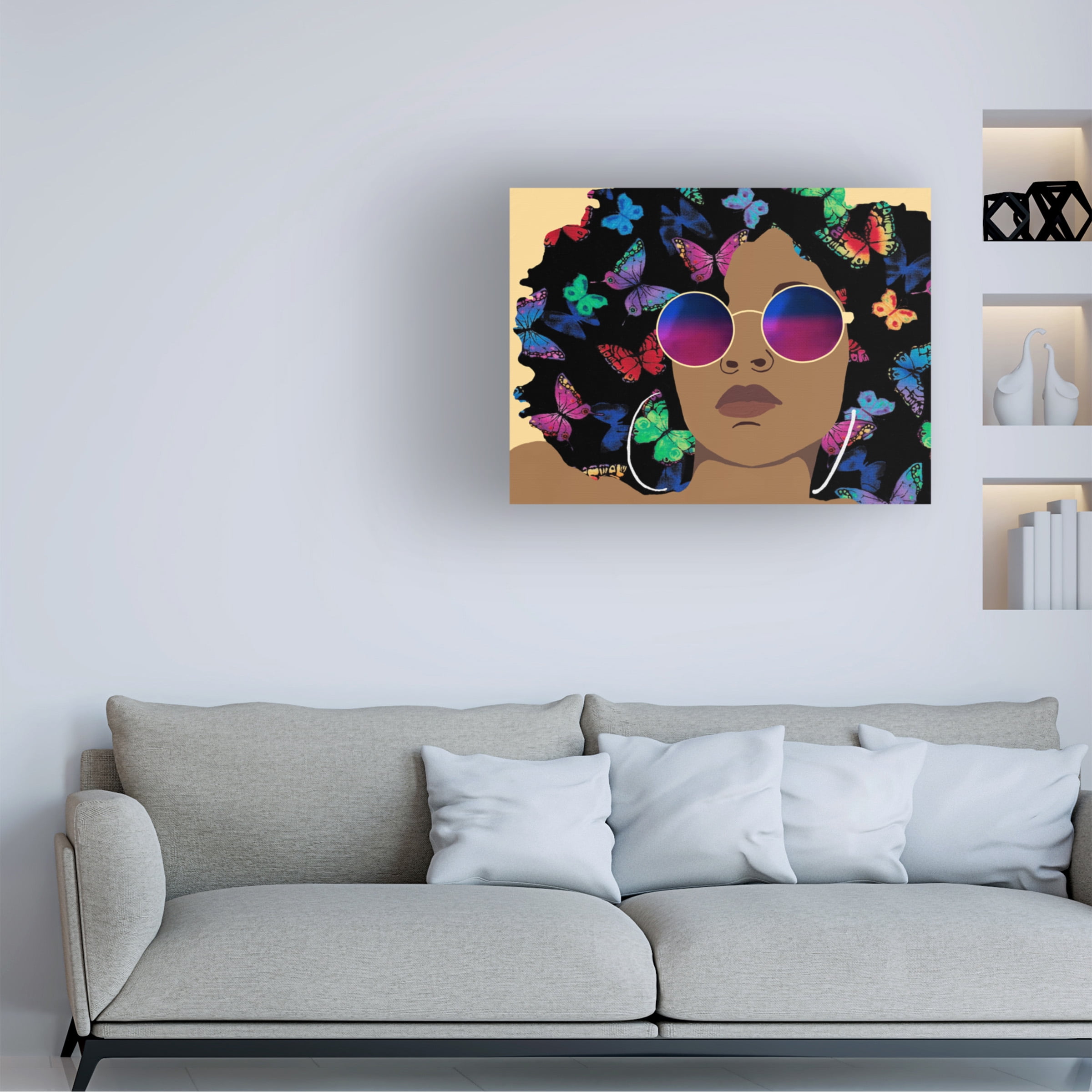 Alonzo Saunders 'Butterfly Diva I' Canvas Art