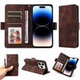thumbnail image 1 of Funda GANGXUN para iPhone 14 Pro con diseño acolchado elegante, cuero PU, protección total y ajuste preciso, 1 of 5