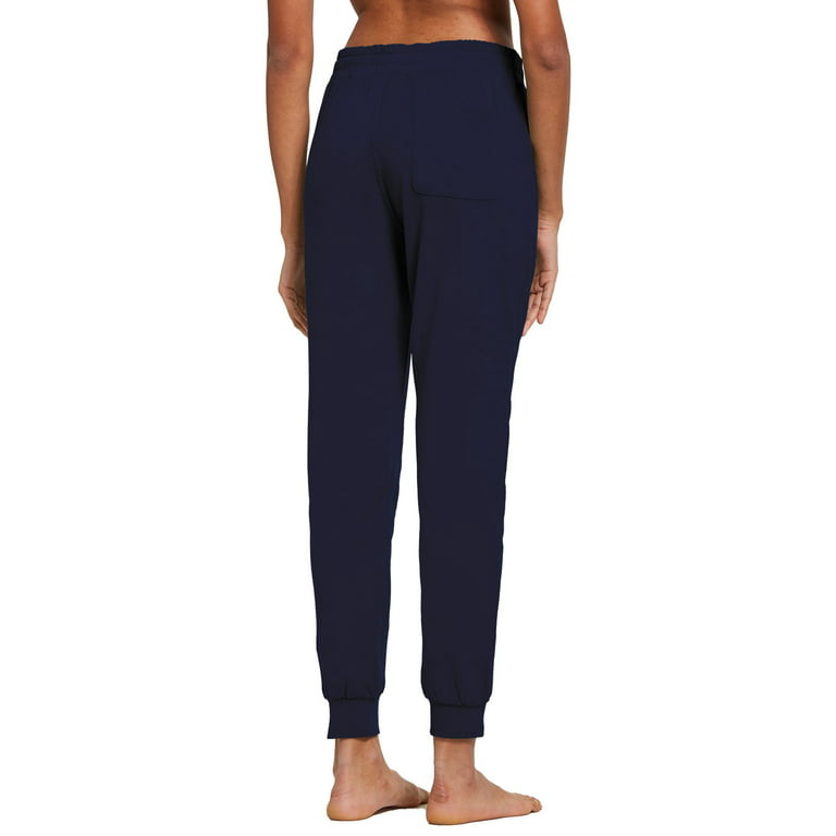 BALEAF Women's Sweatpants Joggers Cotton Yoga Lounge Sweat Pants Casual  Running Tapered Pants with Pockets Navy Blue Size L 