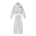 thumbnail image 2 of StSilkitty Boys Girls 2 Piece Outfits Sets Zip up Long Sleeve Stand Collar Sweatshirt and Sweatpants Set Fall Winter Tracksuit Set, 2 of 8