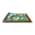 thumbnail image 2 of Ahgly Company Indoor Round Abstract Light Blue Contemporary Area Rugs, 3' Round, 2 of 4