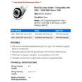 thumbnail image 2 of Back Up Lamp Socket - Compatible with 2001 - 2005 GMC Sierra 1500 2002 2003 2004, 2 of 2