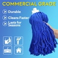 thumbnail image 7 of Matthew Microfiber Cloth Mop Replacement Compatible with OC Microfiber Cloth Mop Refill,Stainless Steel Spin Mop Replacement 54"Handle with Wet Mop for Floor Cleaning (1 Handle 2 Mop Heads)-Blue, 7 of 7