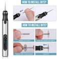 thumbnail image 4 of HOTROSE Electric Engraving Pen with 37 Bits, USB Rechargeable Cordless Engraving Machine, Portable DIY Rotary Engraver for Jewelry Wood Glass Stone Carving (Black), 4 of 7