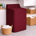 thumbnail image 2 of Washing Machine Cover Quilted PEVA Waterproof Zipper  Burgundy, 2 of 3