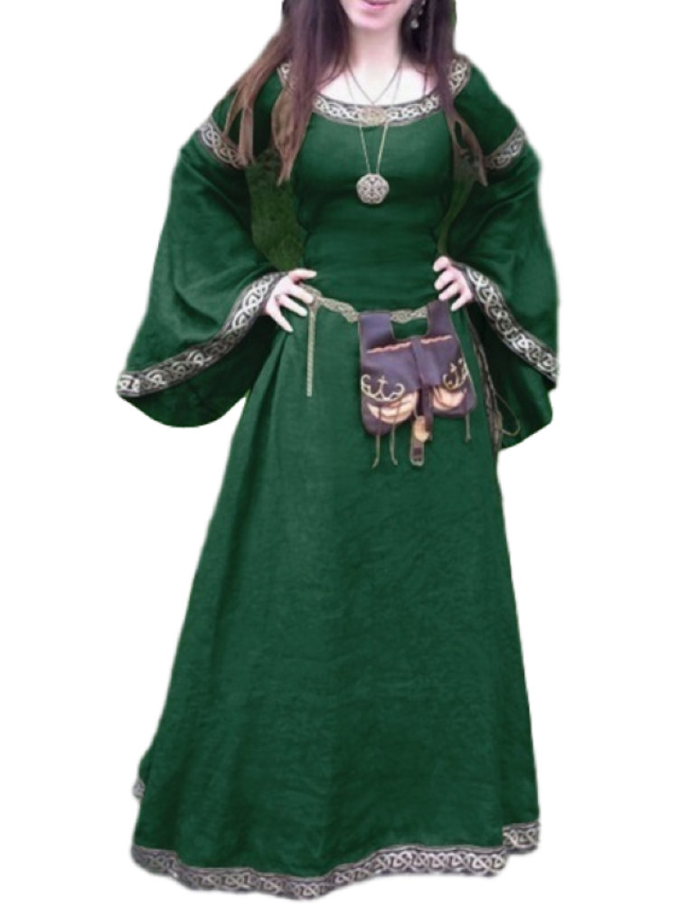 JURTEE Women Vintage Flared Long Sleeves Lace Panel Maxi Dress Victorian Fancy Dress Costume Lace-Up Bandage Long Dress JURTEE Women Vintage Flared Long Sleeves Lace Panel Maxi Dress Victorian Fancy Dress Costume Lace-Up Bandage Long Dress