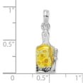 thumbnail image 2 of FJC Finejewelers 925 Sterling Silver Rhodium Plated Enameled Cheese Board with Knife Charm 23 x 8 mm, 2 of 6
