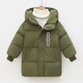 thumbnail image 2 of Povozer Girl's Winter Coat Warm Puffer Jacket Coat with Hood(Green,4-5Y), 2 of 4