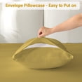 thumbnail image 6 of Viviland Full Size Sheet Set - Soft Full Bed Sheets - Brushed Microfiber Fitted Sheet 15" Deep Pockets -4 Pieces Double Bed Sheets - Breathable Bedding Sheets & Pillowcases, Mustard Yellow/Gold, 6 of 8