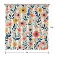 thumbnail image 5 of Pioneer Flower Floral Print Pattern Shower Curtain 72"x72" ,Bathroom Decorative Shower Curtains Set with 12 Hooks,Modern Waterproof Washable Shower Curtain, 5 of 6