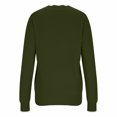 thumbnail image 6 of ClodeEU Women's Sweaters, V Neck Long Sleeve Lightweight Sweaters, Loose Solid Fall Tops Pullover Sweater Army Green,Womens Plus XL, 6 of 7