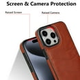 thumbnail image 4 of Allytech Wallet Case for iPhone 12 Pro Max - 2 Card Holder - Military Grade Drop Protection - Ultra Slim & Protective - Premium PU Leather Shockproof Phone Case for Women & Men - Brown, 4 of 7