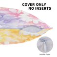 thumbnail image 5 of Multi-Size Linen Sofa Pillow Cover Invisible Zipper Open And Close Strong Use For Sofa Chair Garden Sofa Car White Tie-Dye Background Rainbow Colors_4 18"X18", 5 of 8