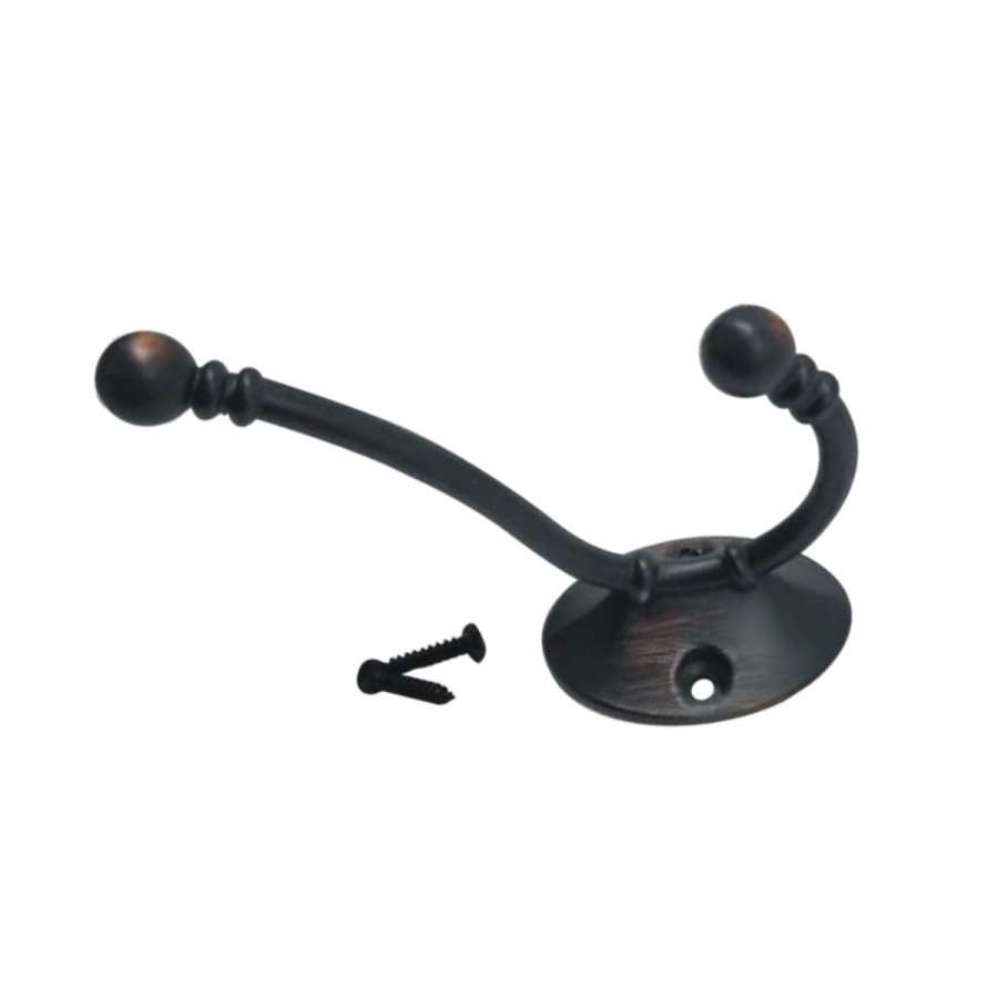 GD2228 COAT AND HAT HOOK,1PACK IN PP BAG （oiled rubber bronze