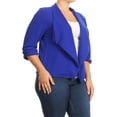 thumbnail image 2 of Women's Plus Size Casual 3/4 Sleeve Office Work Blazer Jacket, 2 of 5