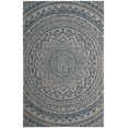 thumbnail image 2 of SAFAVIEH Courtyard Josiah Floral Medallion Indoor/Outdoor Area Rug, Light Grey/Blue, 5'3" x 7'7", 2 of 7