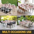 thumbnail image 5 of Red Onion Flowers Table Cloths for 3 Foot Rectangle Tables, Spring Watercolor Dandelion Floral Plants Patio Waterproof Elastic Fitted Tablecloths, Washable Rectangular Table Cover for Camping, 5 of 8