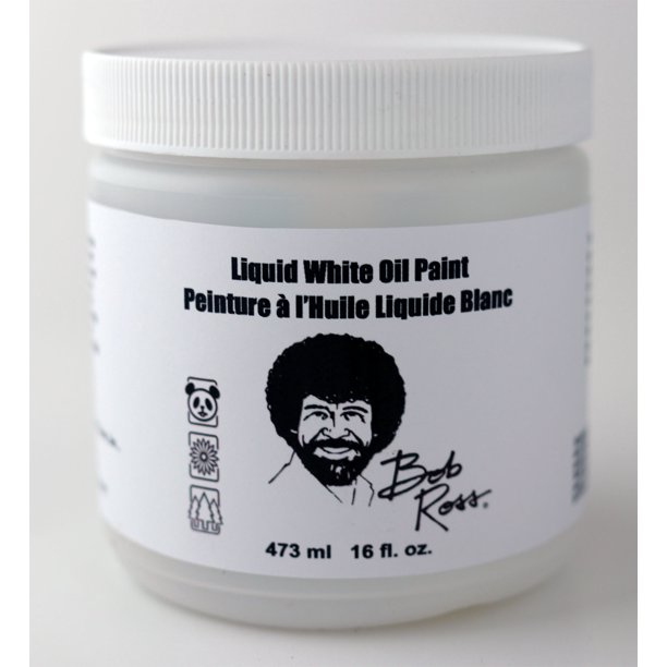 Bob Ross Liquid Base Coat, 500ml Jar, Liquid White