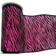 thumbnail image 1 of Vickerman 4" x 10yd Fushia Lame Velvet Black Zebra Ribbon, 1 of 1