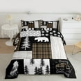 thumbnail image 2 of Homewish Wild Bear Paws Bedding Comforter Set,Woodland Animal Wolf Twin Comforter Sets, Happy Camping Camper Bedding Set For Kids,Uper Cozy Room Decor Reversible,2 Pieces, 2 of 8